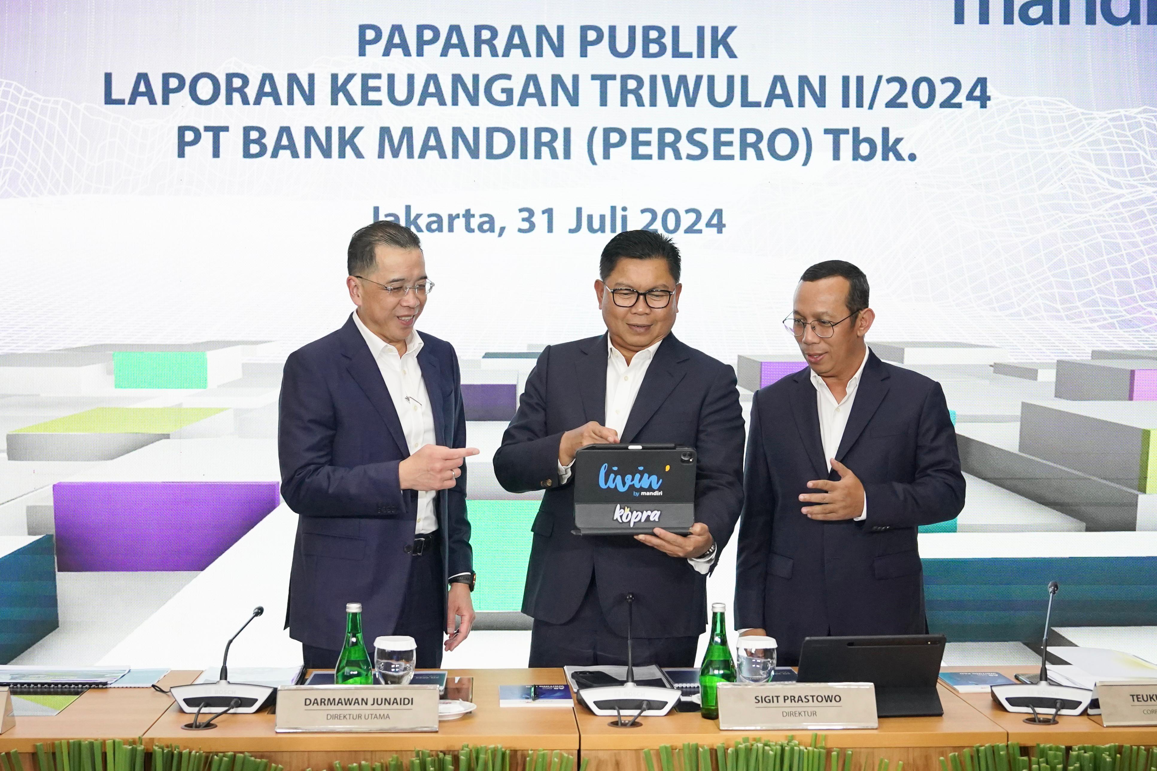 Spektakuler ! Bank Mandiri Catat Penyaluran Kredit Tembus Rp 1.532,35 Triliun di Kuartal II 2024