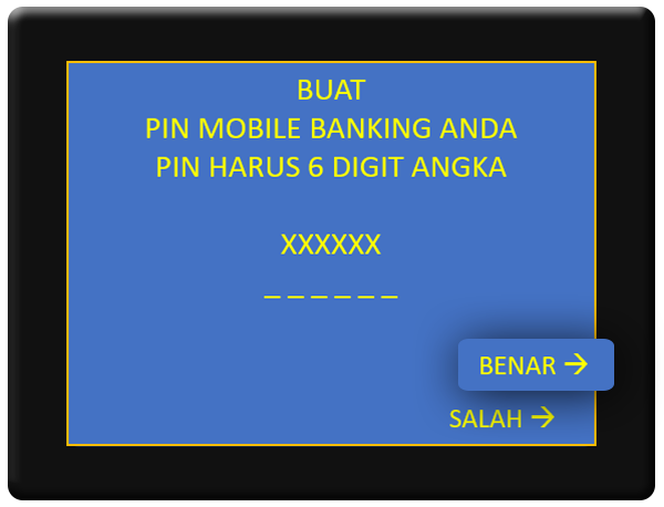 sms banking buat pin