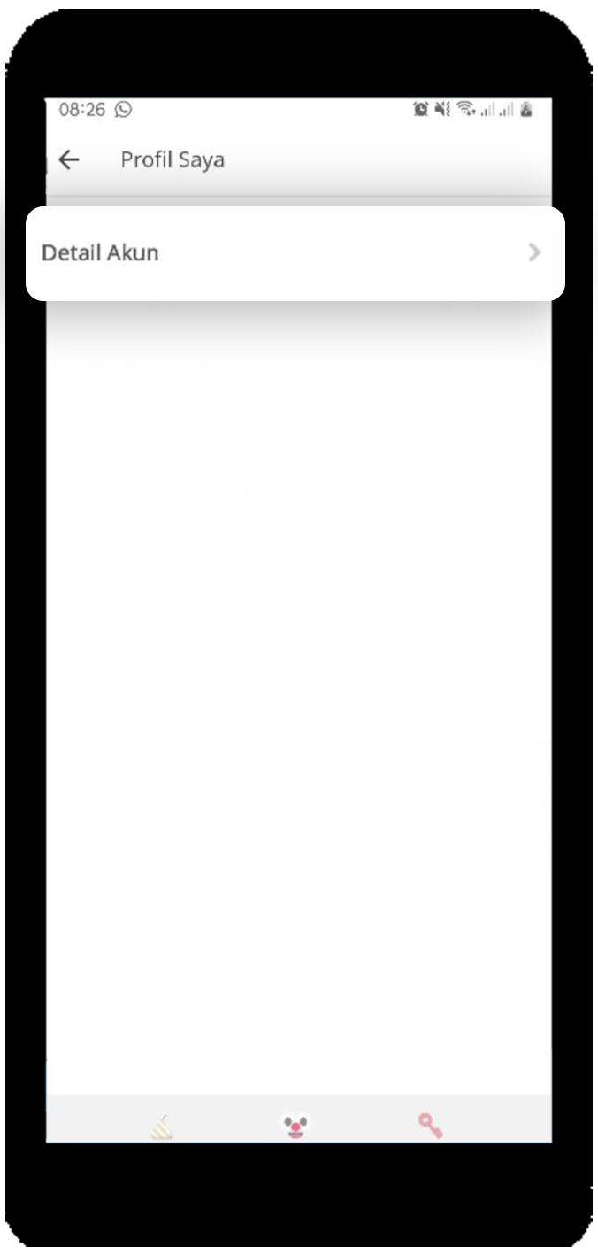 Livin' app pilih detail akun