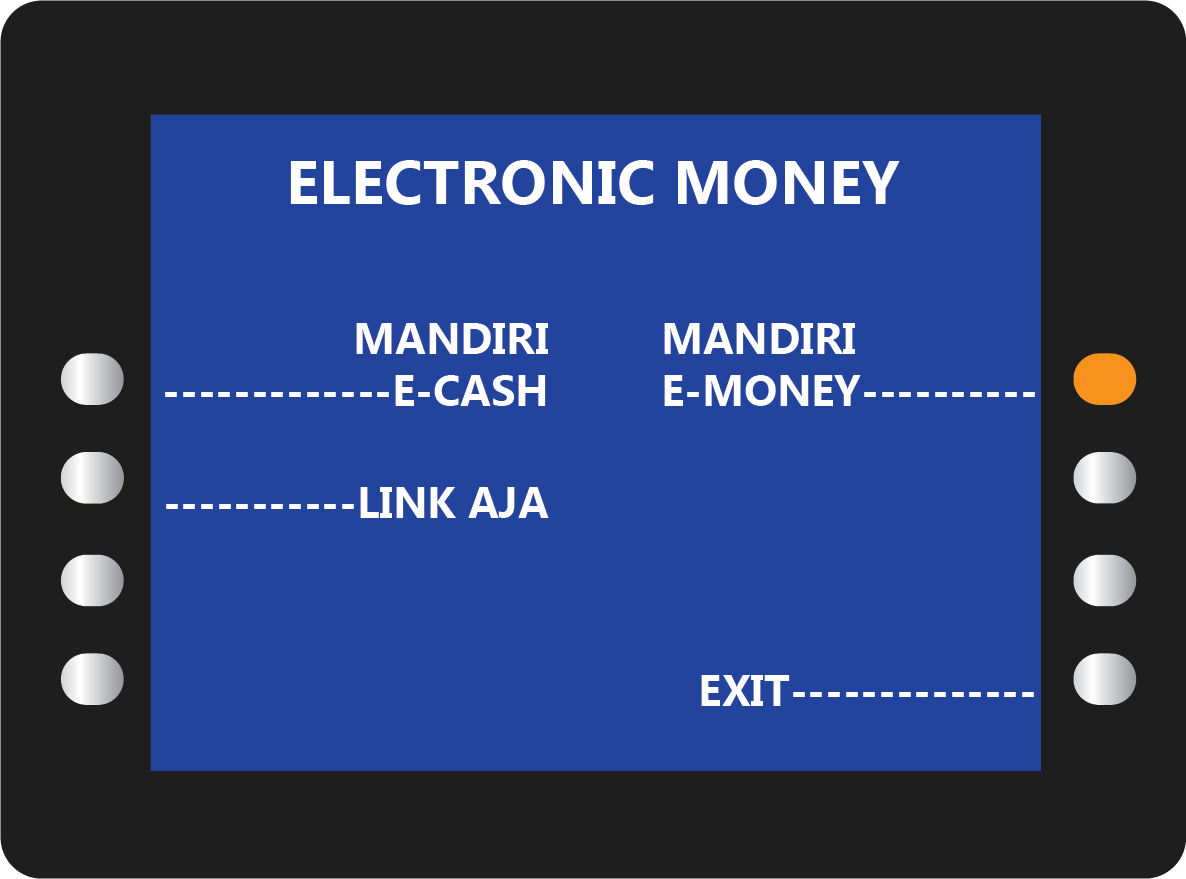 ATM screen electronic money