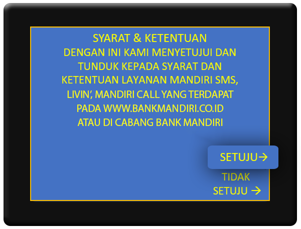 Syarat dan ketentuan sms banking