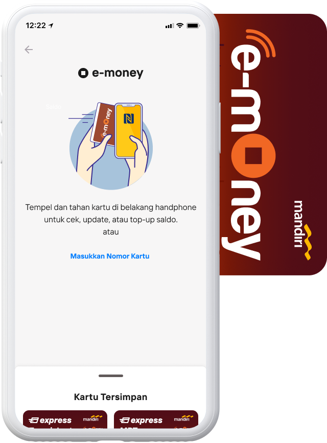 mandiri online app menu lihat/perbarui saldo e-money