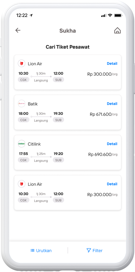 Cara Pesan Tiket Pesawat Traveloka Flights Di Livin' Sukha