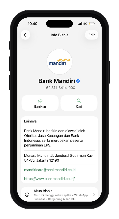 whatsapp BMRI